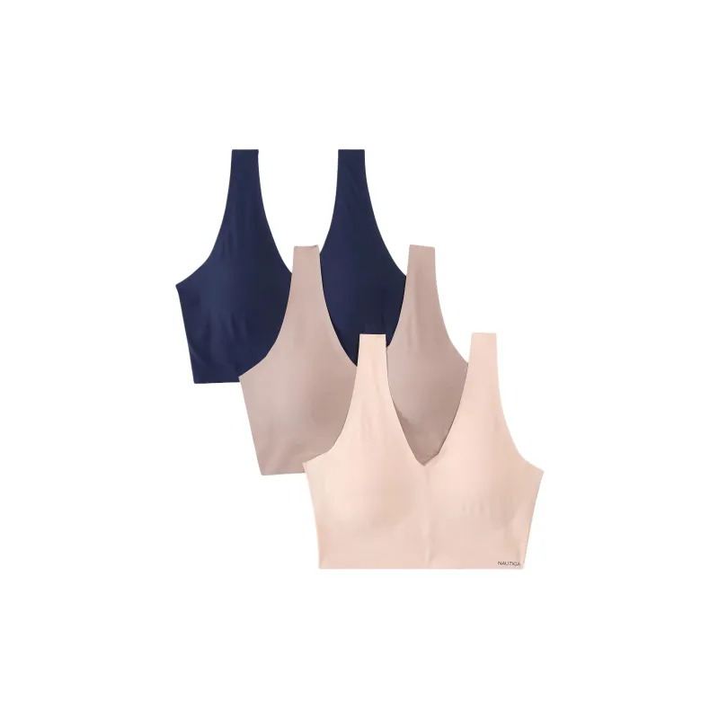 NAUTICA Bralette Tank Tops Women's 3 Pack-0