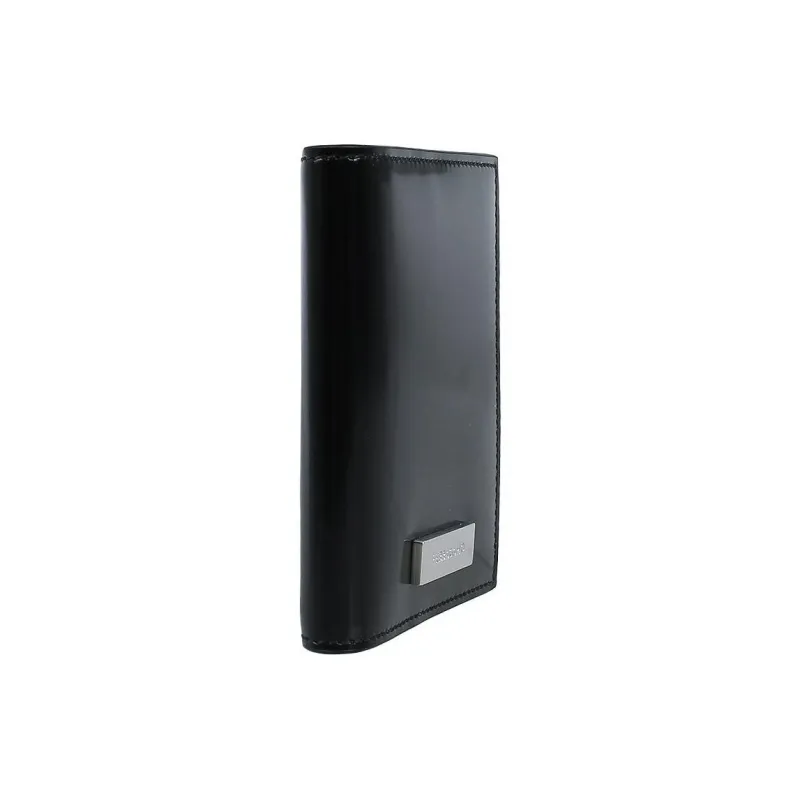 FERRAGAMO Calfskin Card Holder Card Holder Men's Black-1