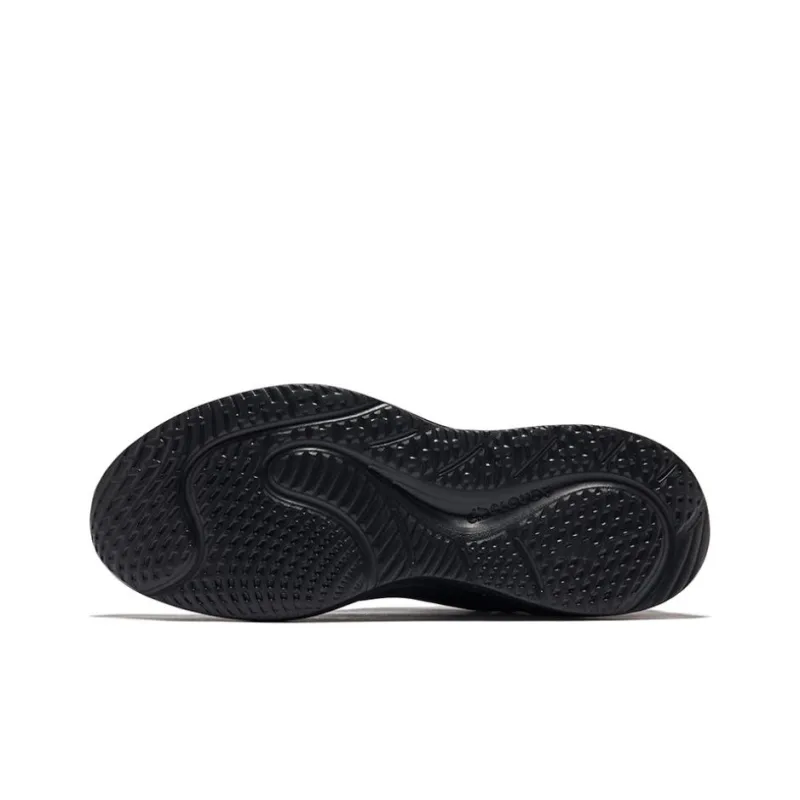 Erke Cushioned Slip Resistant Low Top Sprint Running Shoes Men's Jet Black-4