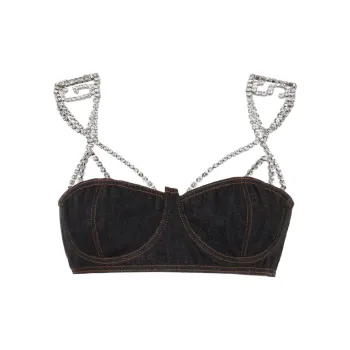 GCDS Chocker Denim Bra