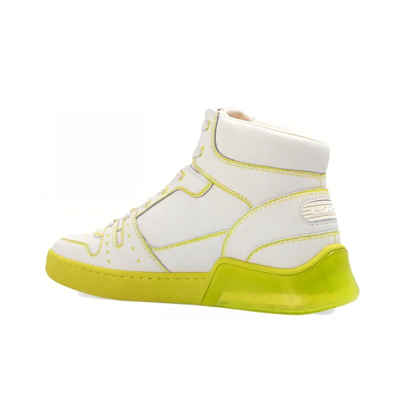COACH CitySole High Top Stylish Skateboarding Shoes Men's Beige Yellow-2