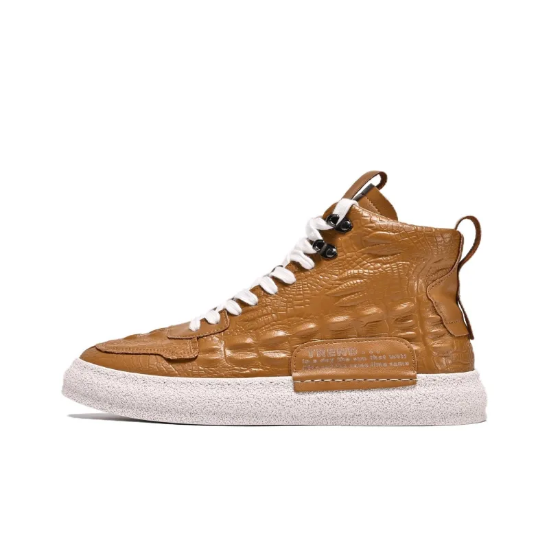 Crocodile High-Top Skateboard Shoes Men's-6