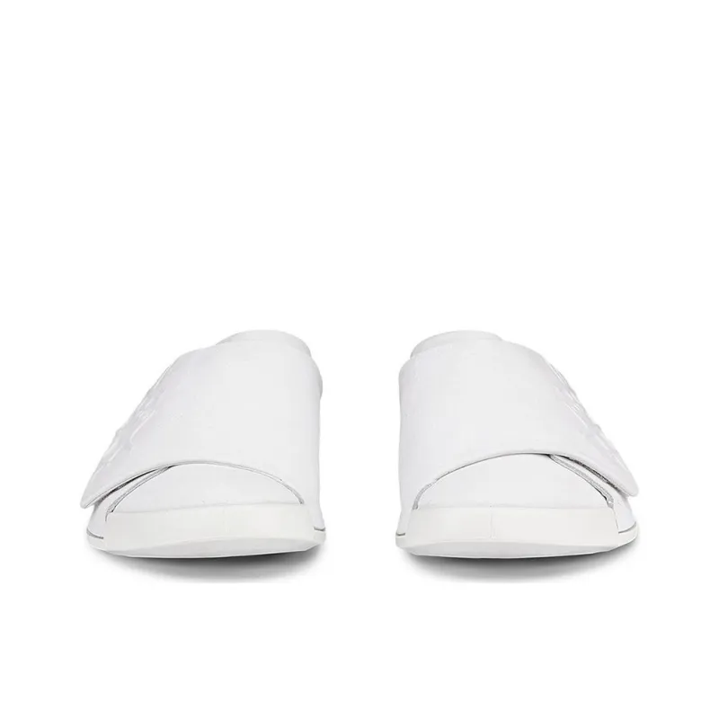 Ecco Abrasion Resistant Closed Toe Slippers Men's Gray White-4
