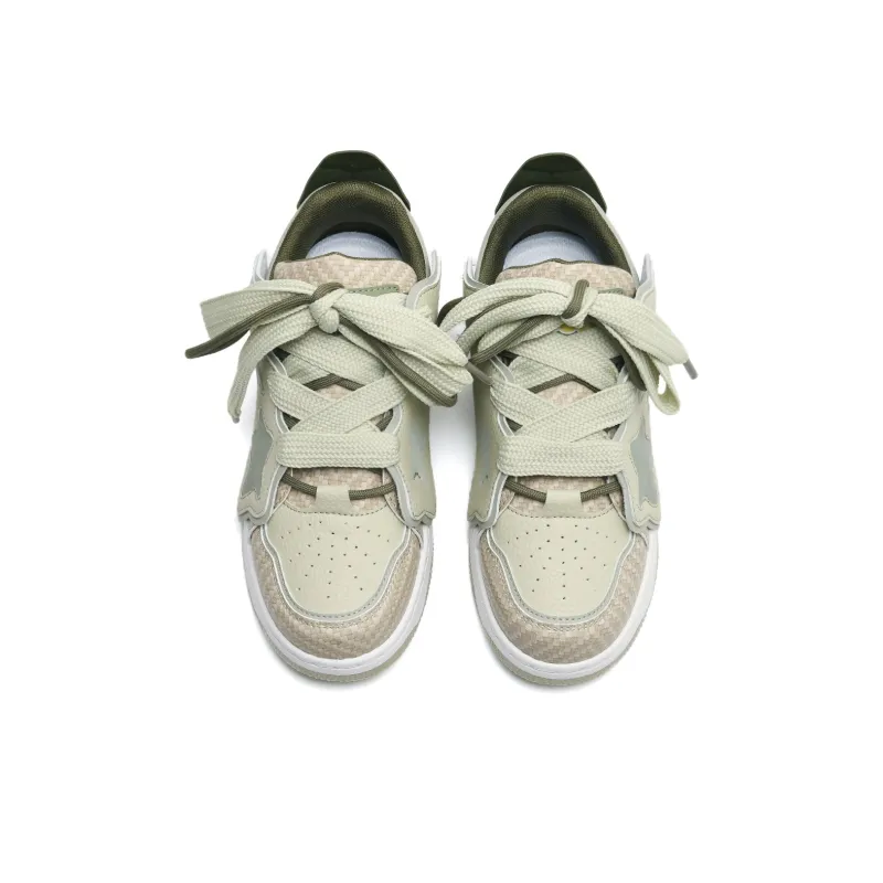 ABCIO Skateboard Shoes Women's Low Top White, Yellow-36