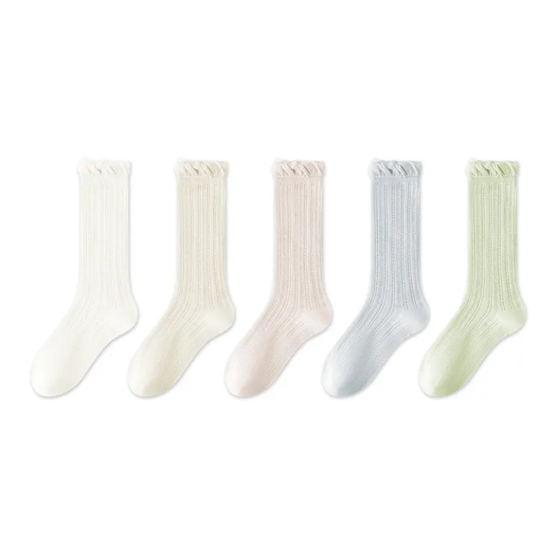 MIIOW Knee High Socks Women's 5 Pack-12