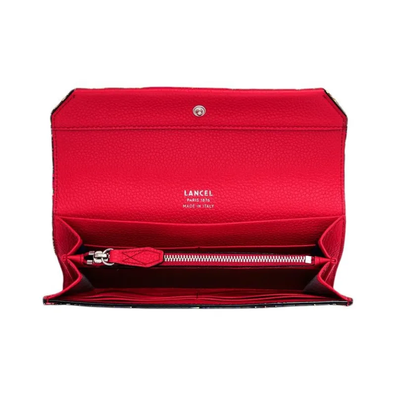 LANCEL Leather Slim Flap Wallet-2