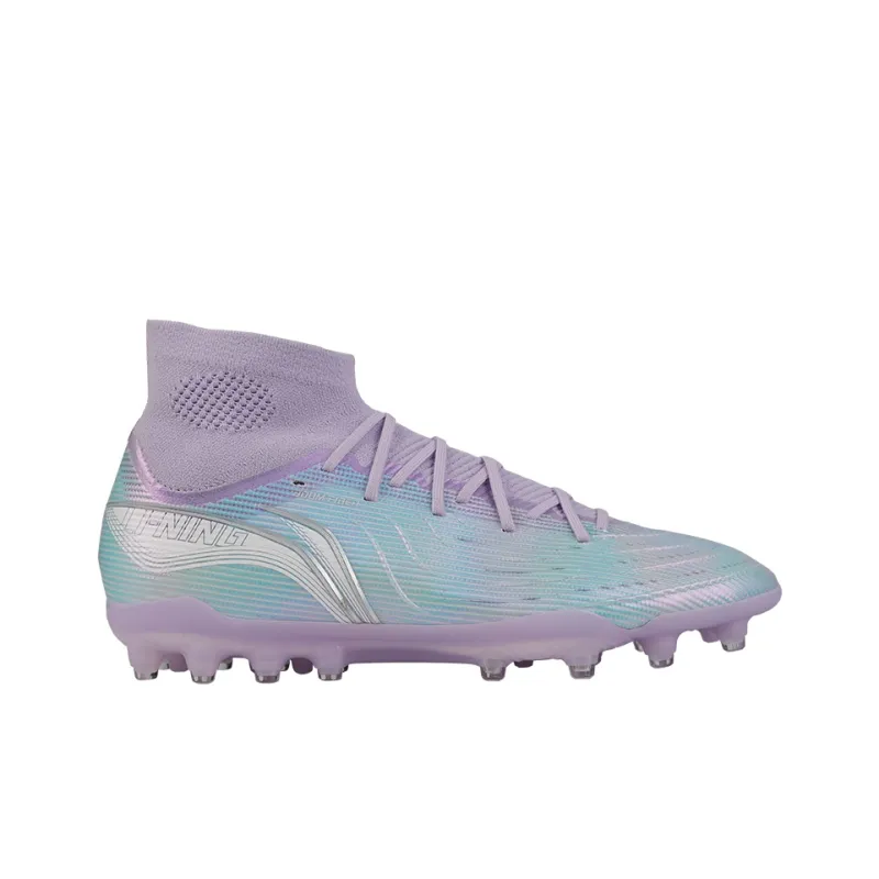 LINING Soccer Shoes Men High Top Blue Purple-1