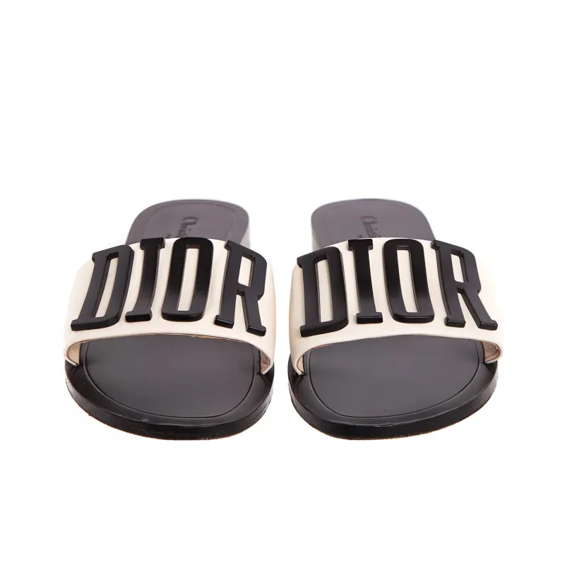 DIOR Diorevolution Abrasion Resistant Slide Slippers Women's White-2