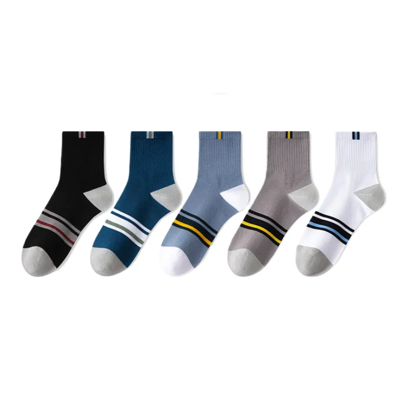 Lan Miao Mid Calf Socks Men's 5 Pack-0