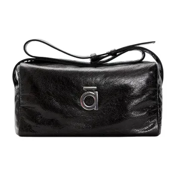 Alloy Versatile Fashion Large Capacity Commute Trendy Minimalist Style Shoulder Bag Crossbody Bag Unisex Black