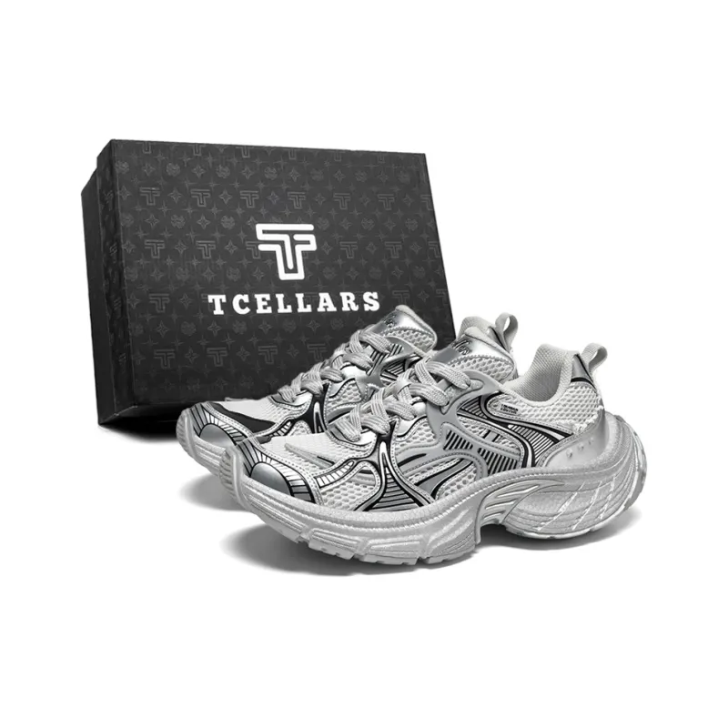 TCELLARS Cushioning, Abrasion Resistant, Breathable, Lightweight, Height Increasing Low Top Chunky Sneakers Unisex-13