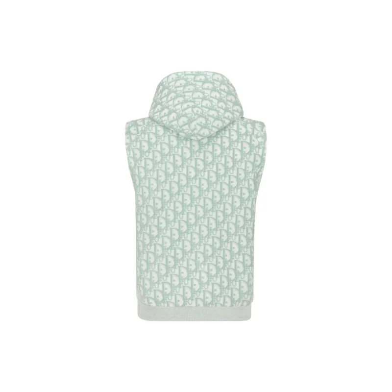 DIOR All Over Logo Patterned Sleeveless Hoodie-1