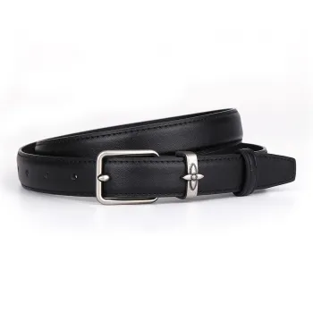 PISHUSHU Cow Leather Leather Belts Women's Black Brown Khaki Width  2.5cm