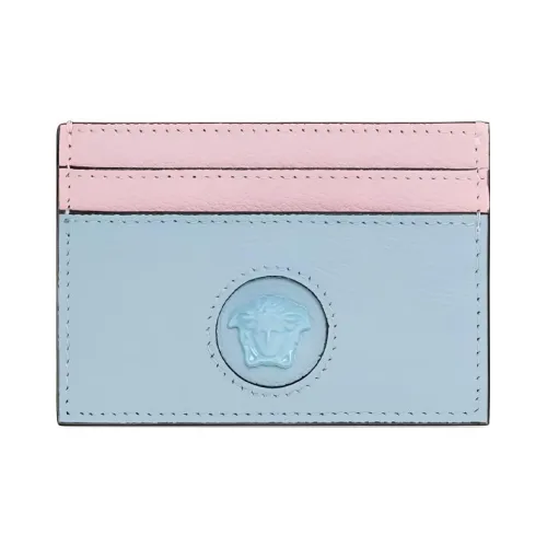 FANSIZHE Leather Card Holder Women's Blue Pink