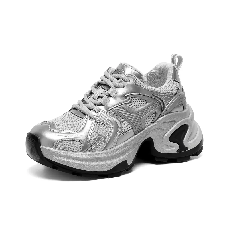 C°BANNER Low Top Chunky Sneakers Women's Gunmetal-1