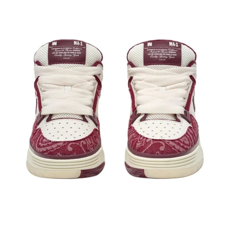 AMIRI MA 1 Bandana Denim Burgundy-4