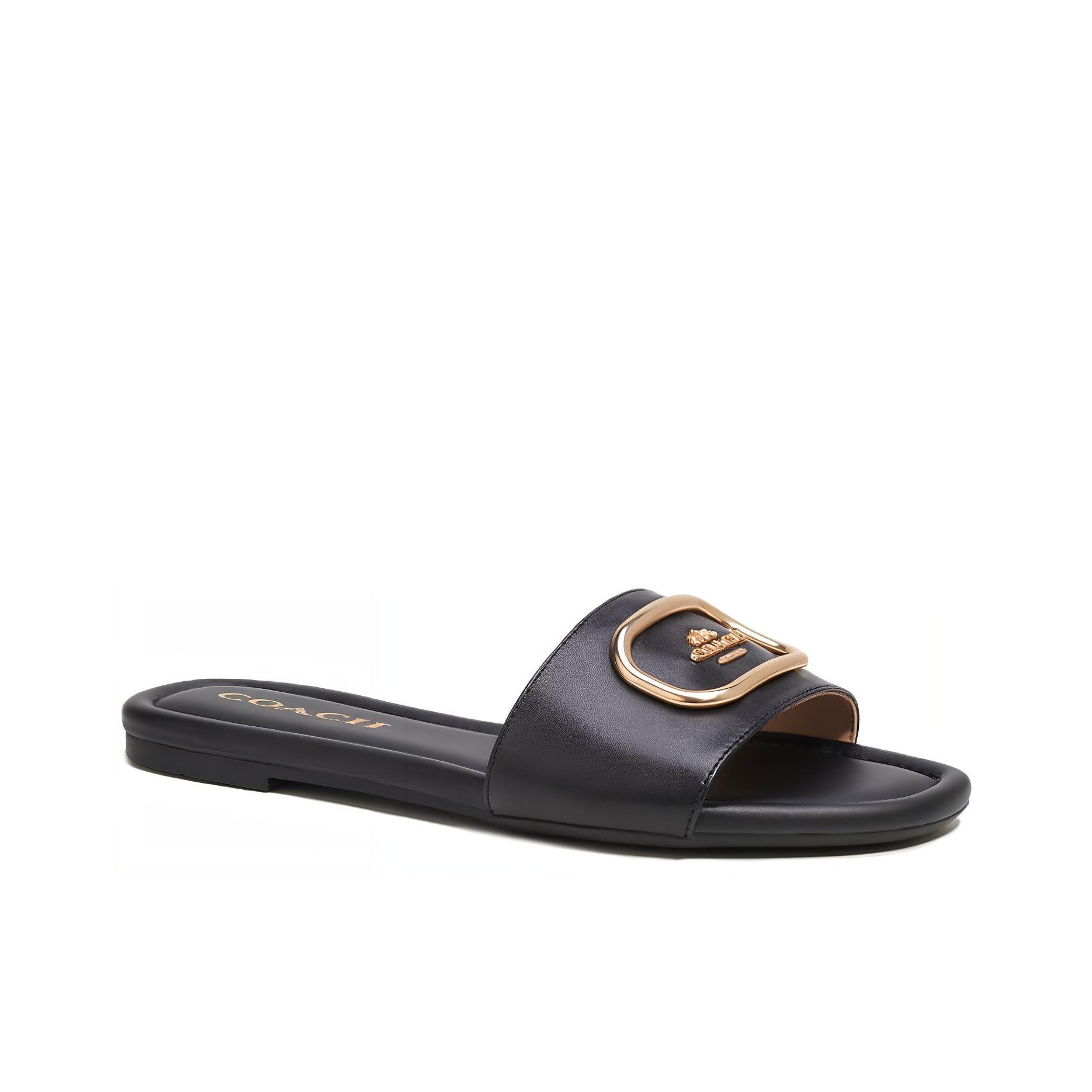 COACH Slide Slippers Women s Black Cheap Rcj Jordan Outlet
