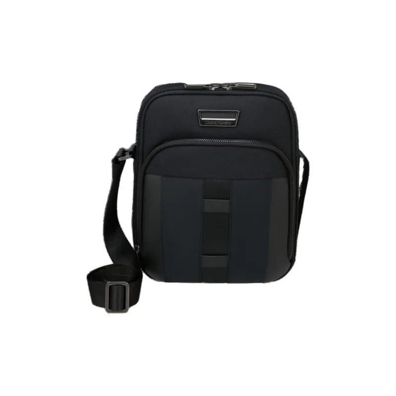 SAMSONITE Nylon Shoulder Bag, Crossbody Bag Medium Size Men's Black-0