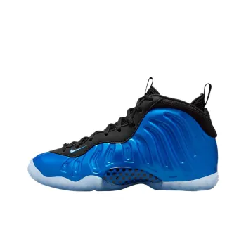 Nike Little Posite One Wear Resistant Low Top Children's Basketball Shoes Blue Teenagers