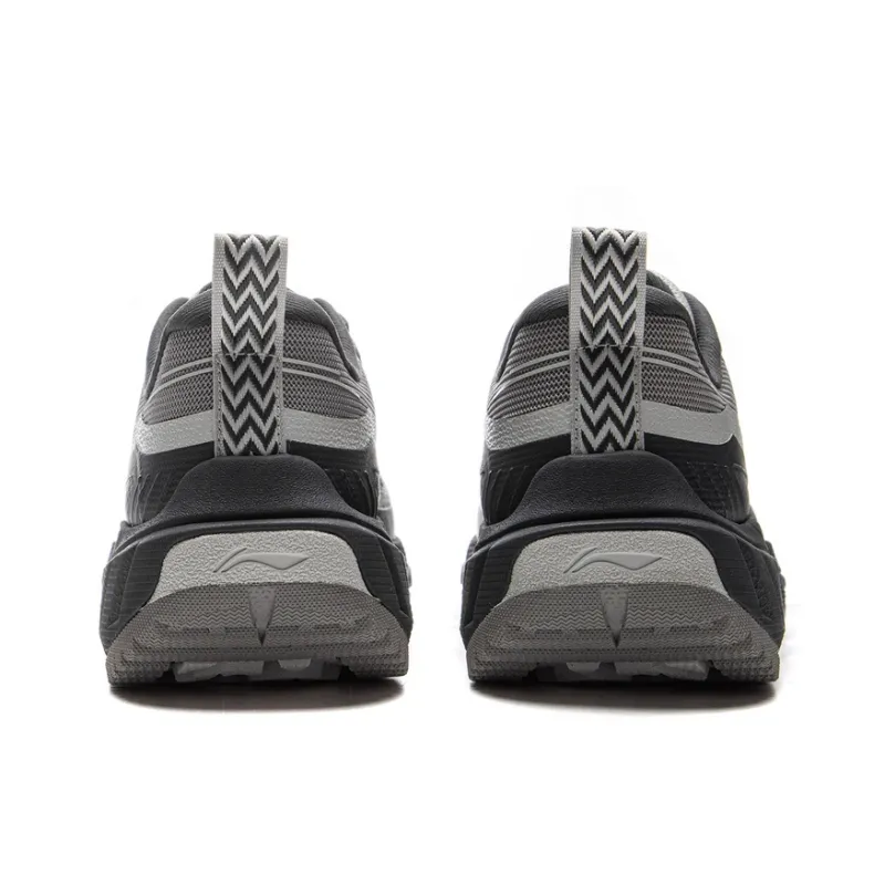 LiNing Wear-Resistant Support Low-Top Trekking Shoes Men's Black Gray Color-5