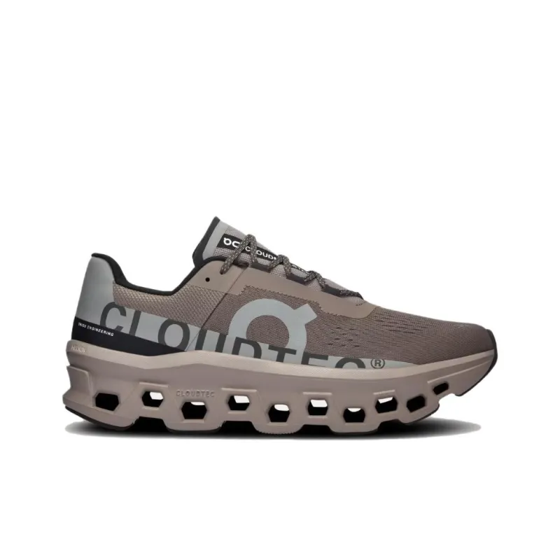 On CloudmOnster Running Shoes Men Low-top Light Brown-1