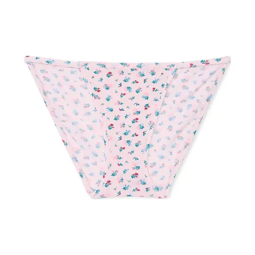 Victoria's Secret PINK Cotton String Bikini Panty / P T F P Underpants Women's 1 Pack Pink Floral