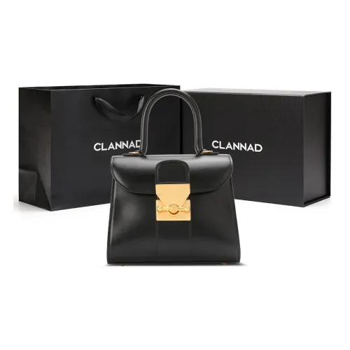 Clannad Cow Leather Shoulder Bag, Crossbody Bag, Handbag Small Size Women's Black