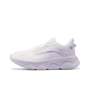 361° Durable Lightweight Cushioning Low-Top Casual Running Shoes Women's White Purple