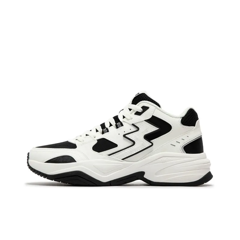 361° Sailing Series Anti Slip And Wear Resistant Warm Mid Top Casual Shoes Men's White Black-0