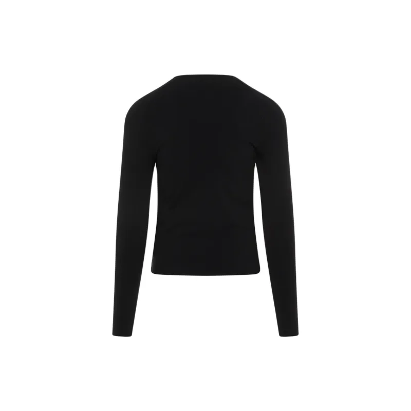 Balenciaga Logo Detailed Long Sleeve T Shirt-1