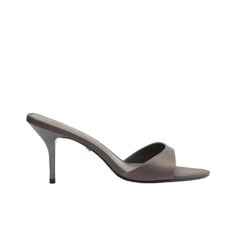 Schutz Slide Slippers 7.5cm Women's Brown-1