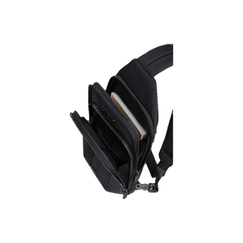 SAMSONITE Nylon Shoulder Bag, Crossbody Bag Men's Black-3