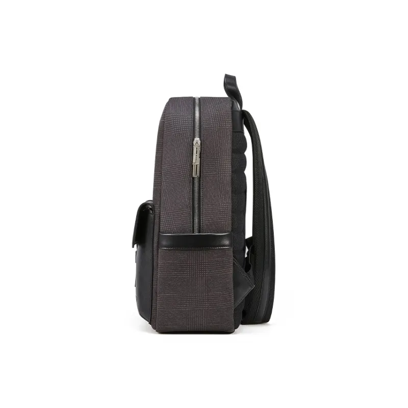 BVP Genuine Leather Backpack Regular Men's Black/Blue-3