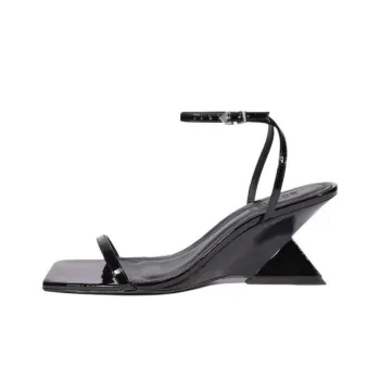 Schutz Joanna Sculp Strap Sandals 7.5cm Women's Black