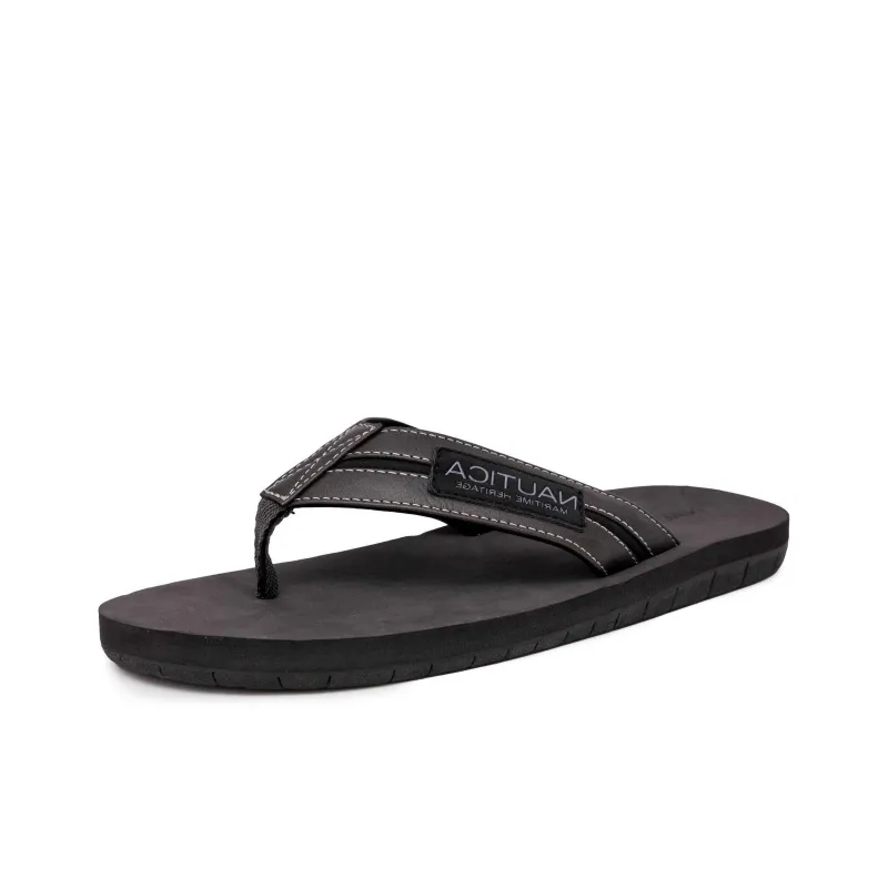NAUTICA Odor-Resistant Abrasion-Resistant Slip-Resistant Flip Flops Unisex Light Blue-2