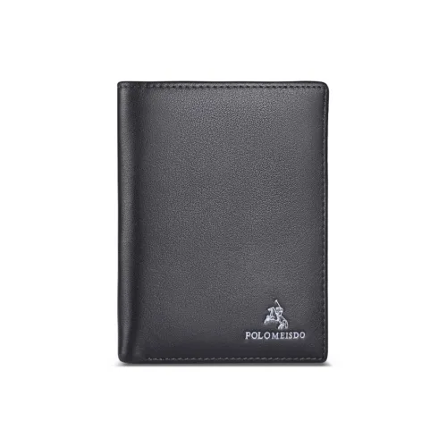 POLOMEISDO Wallets 1730-2 Black Vertical Style