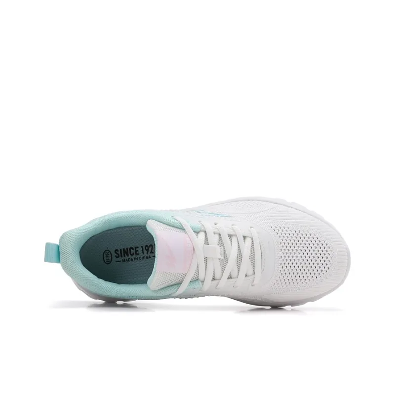 Binary Cushioning Breathable Support Low Top Casual Running Shoes Women's White Moon-3