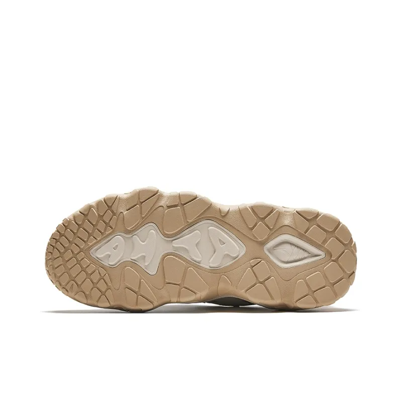 Anta Anti Slip Wear Resistant Low Top Casual Shoes Men's Beige Brown-4