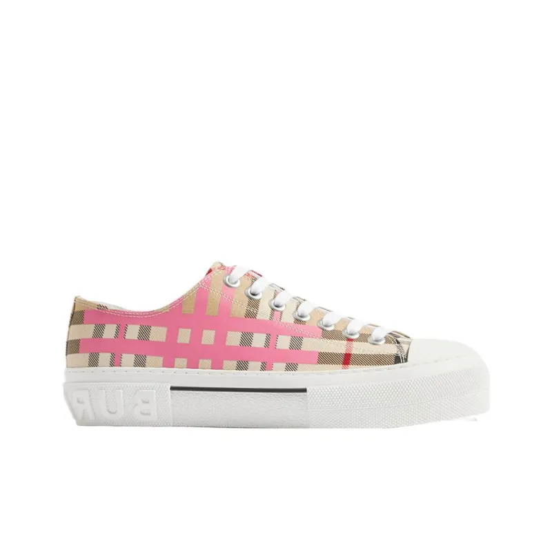 Burberry Low Top Skateboard Shoes Women's Pink-1