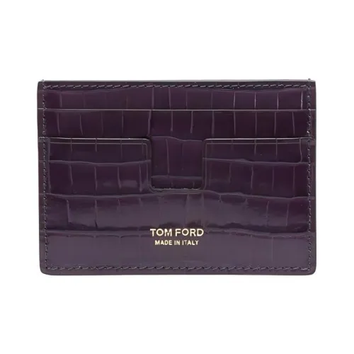 TOM FORD Cow Leather Card Holder Men's Purple