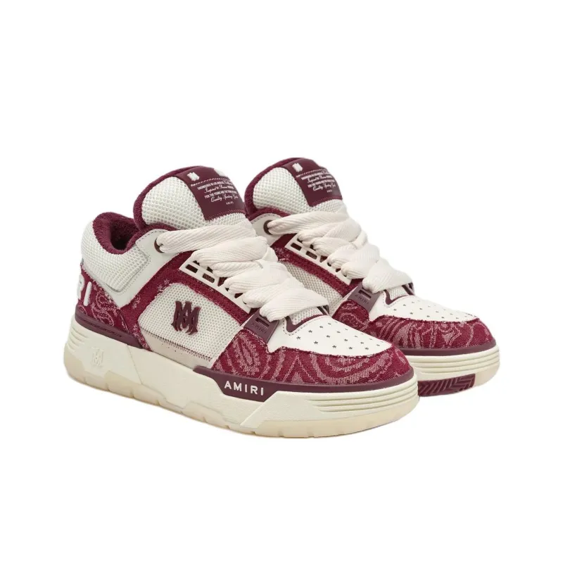 AMIRI MA 1 Bandana Denim Burgundy-2