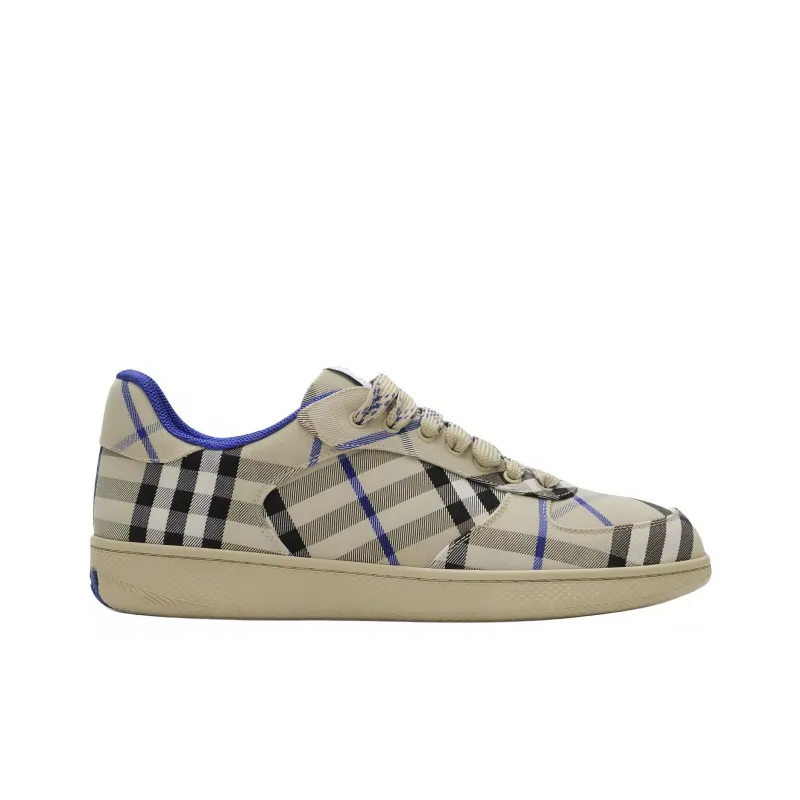 Burberry Low Top Skateboard Shoes Men's Blue-1