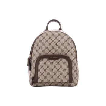 RED DRAGONFLY PVC Backpack Medium Size Women's Khaki/Coffee