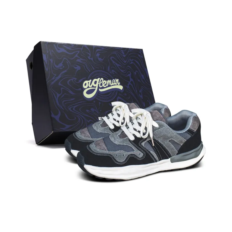 OUGLEMEN Gift Box Set Shock Absorbers With Abrasion Resistant And Slip Resistant Properties Low Top Casual Shoes Men's-4