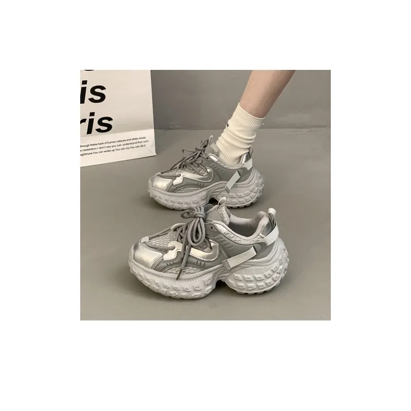 ANNAI Anti Slip Wear Resistant Low Top Chunky Sneakers Women's-1