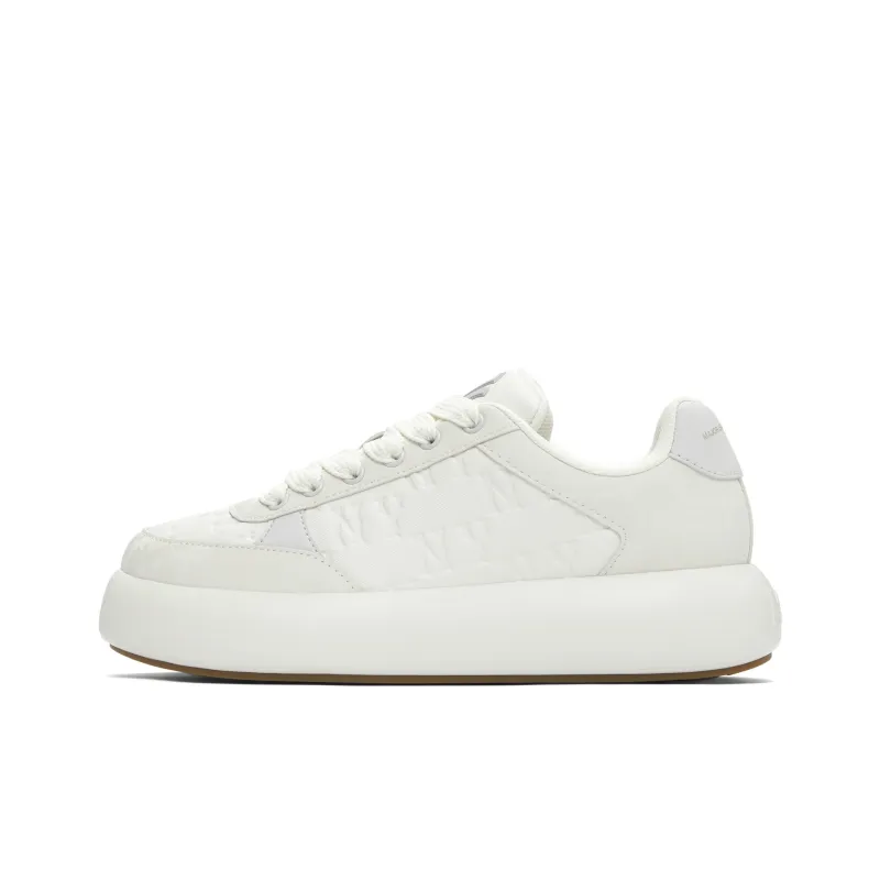 MLB Chunky Classic Wear Resistant Low Top Casual Shoes Unisex White-0
