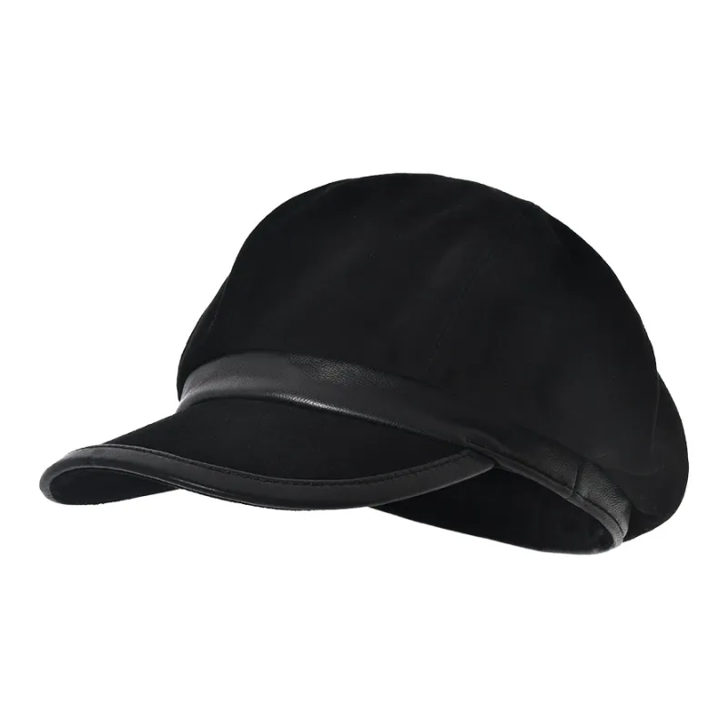 KENMONT Sheepskin Leather Sheepskin Cotton Regenerated Cellulose Fiber Polyester Berets Women's-0
