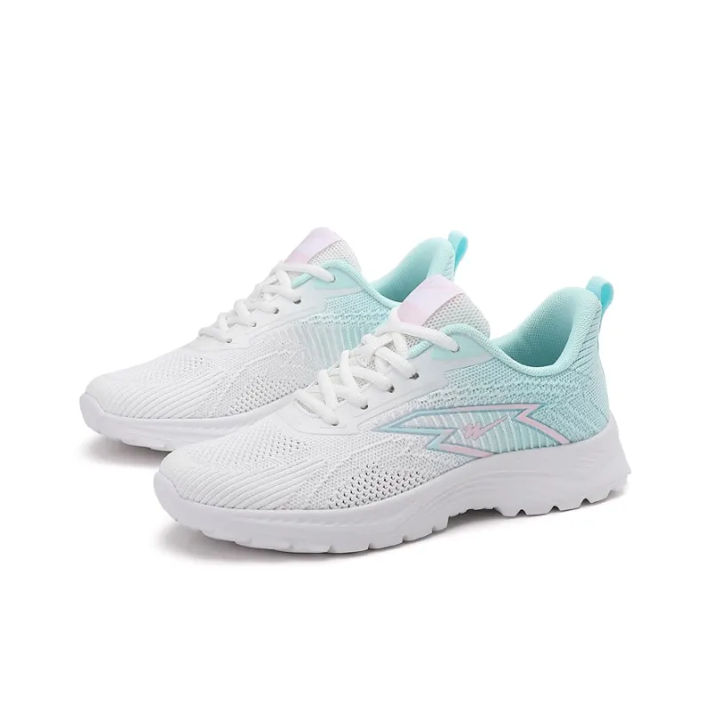 Binary Cushioning Breathable Support Low Top Casual Running Shoes Women's White Moon-2