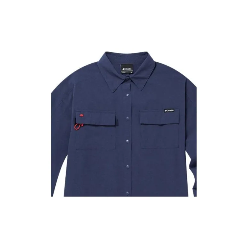 Columbia Shirt Women's Navy Blue-2