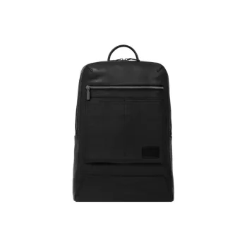 LANCEL Grained Cow Leather Backpack Medium Size Men's Black